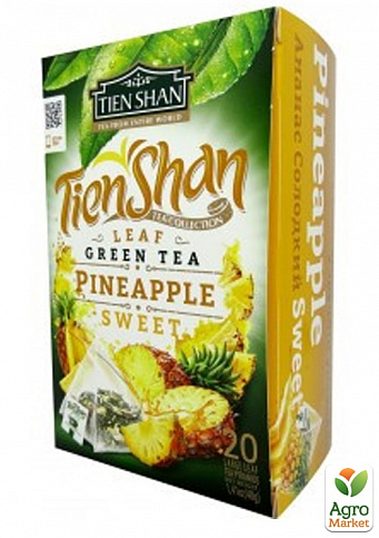 Чай зелений (Ананас солодкий) пачка ТМ "Тянь-Шань" 20 пірамідок упаковка 18шт - фото 2