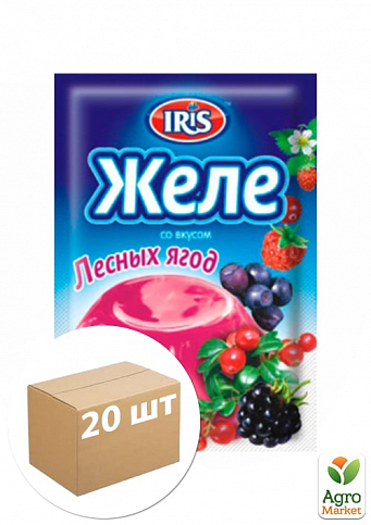 Желе со вкусом лесных ягод ТМ "IRIS" 90г упаковка 20шт