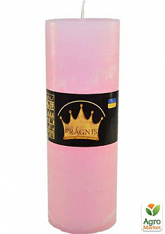 Свічка "Рустик" циліндр (діаметр 7 см * 70 годин) рожева1