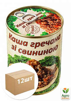 Каша гречана зі свининою ТМ "L'appeti" t 340 г упаковка 12шт2