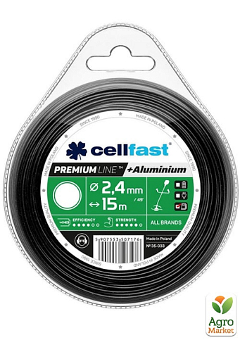 Лезвие для триммера PREMIUM – круглое 2,4 мм x 15 м Cellfast (35-033)
