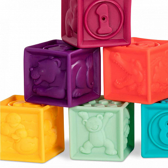 Развивающие силиконовые кубики - ПОСЧИТАЙ-КА! (10 кубиков,  в сумочке, мягкие цвета) - фото 5