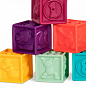 Развивающие силиконовые кубики - ПОСЧИТАЙ-КА! (10 кубиков,  в сумочке, мягкие цвета)