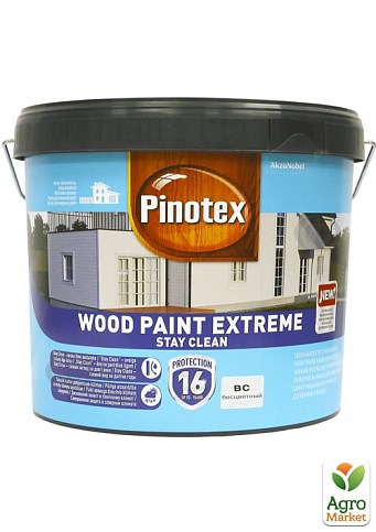 Краска для деревянных фасадов Pinotex Wood Paint Extreme Бесцветный 9,4 л