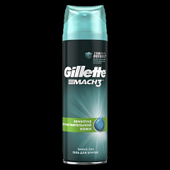 GILLETTE MACH 3 Гель для гоління Sens (для чутливої шкіри) 200мл2