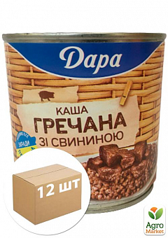 Каша гречневая со свининой ТМ "Дара" 410г упаковка 12 шт2
