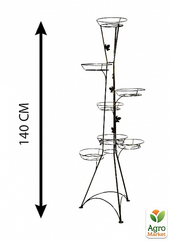 Подставка "Башня" на 7 вазонов, высота 140см - фото 2