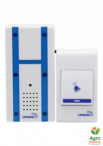 Звонок Lemanso 230V LDB48 белый с синим (LDB08) (698329)