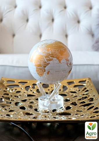 Гиро-глобус Solar Globe Mova Политическая карта 11,4 см, бело-золотой (MG-45-WGE) - фото 2