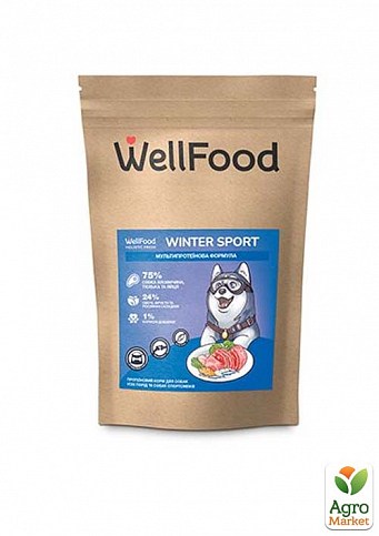 Сухой корм для взрослых активных собак всех пород "Winter Sport" (мультипротеиновая формула) ТМ "Well Food" 0.25кг