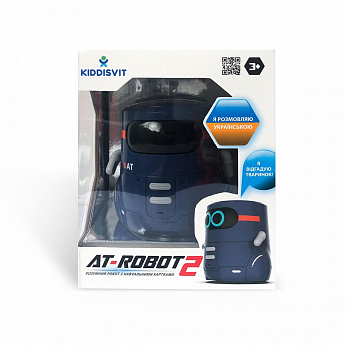 Умный робот с сенсорным управлением и обучающими карточками - AT-ROBOT 2 (темно-фиолетовый, озвуч.укр) - фото 2