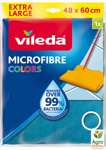 Ганчірка для підлоги з мікрофібри кольорова Vileda, 1 шт