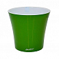 Вазон подвійне дно "Arte зелений" ТМ "Santino" висота 10.5см, діаметр 11см, 0.6л