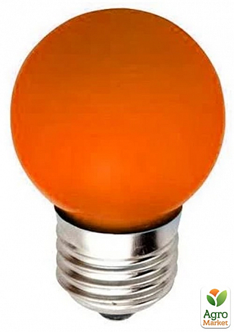 LM705 Лампа Lemanso св-ая G45 E27 1,2W помаранчева куля (558430)