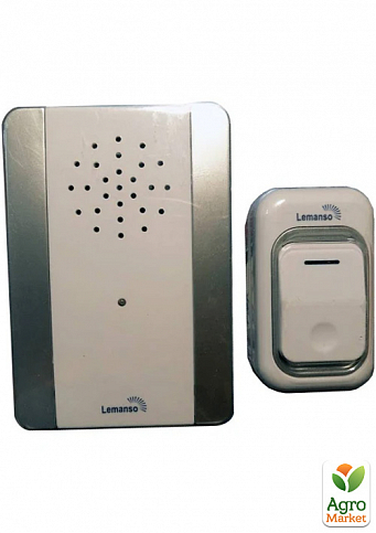 Дзвінок Lemanso 230V LDB17 білий із сірим (69816)