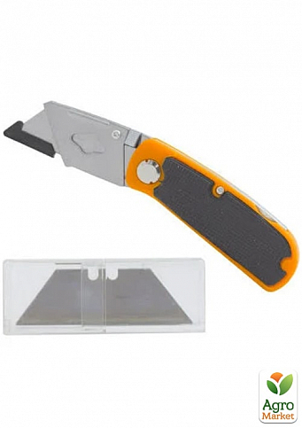 Нож LEMANSO LTL80005 оранжевый, запасные лезвия в комплекте (112005)