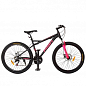 Велосипед 26 д. алюм. рама 17", SHIMANO 21SP, алюм.DB, FW TZ500, черно-малиновый (G26BELLE A26.2)
