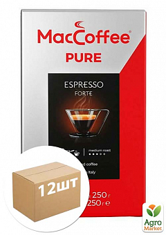 Кофе молотый Pure espresso forte ТМ "MacCoffee" 250г упаковка 12 шт2