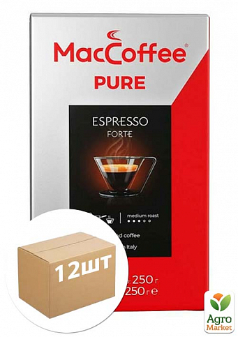 Кава мелена Pure espresso forte ТМ "MacCoffee" 250г упаковка 12 шт
