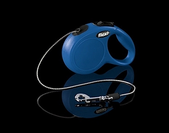Flexi Classic XS Рулетка для собак до 8 кг, довжина троса 3 м, колір синій (0224120)