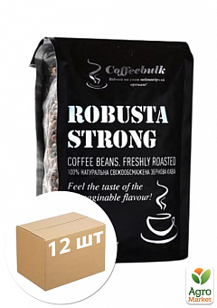 Кава зернова (Robusta Strong) ТМ "Coffeebulk" 1000г упаковка 12шт1