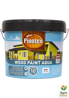 Фарба для дерев'яних фасадів Pinotex Wood Paint Aqua Білий 9 л1