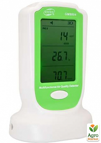 Детектор качества воздуха (PM2,5;PM10,HCHO, 0-50°C)  BENETECH GM8804 - фото 5