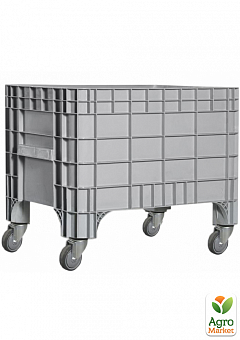 Пластиковый контейнер 930 х 590 х 515 пищевой 270 л с колесами серый Kayalarplastik (6564)2