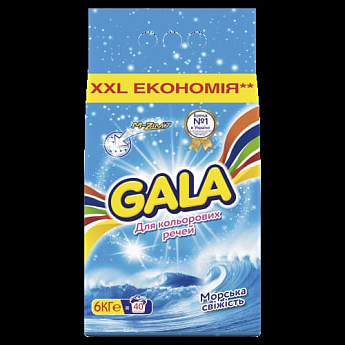 GALA Автомат пральний порошок для кольорових речей Морська свіжість 6кг