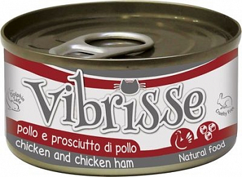 Vibrisse Вологий корм для кішок з куркою і курячої шинкою 70 г (1435000)