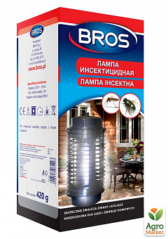 Інсектицидна лампа від комарів, мух та інших комах ТМ "BROS"1