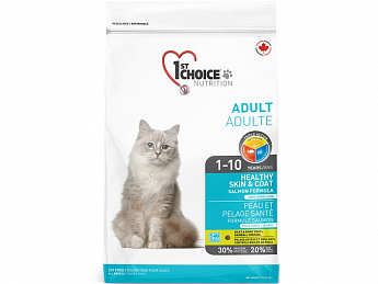 1st Choice Adult Healthy Skin&Coat   Сухой корм для кошек с лососем 10 кг (2629030)
