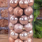 Набор елочных шариков перламутр 5 см 30 шт. Бронзовый (1556-1)