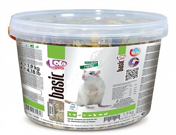 Корм сухий ЛолоПетс Повнораціонний корм для декоративних щурів відро 1.9 кг (7156160)