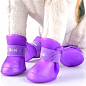 Взуття Черевики силіконові для собак 4 шт. M фіолетові (9719530)