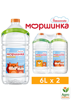 Мінеральна вода Моршинка для дітей негазована 6л (упаковка 2 шт)2