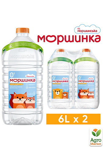 Мінеральна вода Моршинка для дітей негазована 6л (упаковка 2 шт)