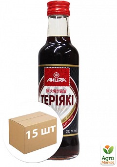 Соус соєвий "Теріяки" ТМ "AKURA" 200мл упаковка 15 шт1