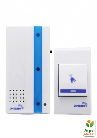 Звонок Lemanso 230V LDB49 белый с синим (LDB09) (698330)