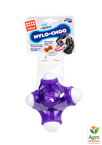 Іграшка для собак Кістка квадробон GiGwi Nylo-choo, нейлон, гума. 15 см (2306) - фото 2