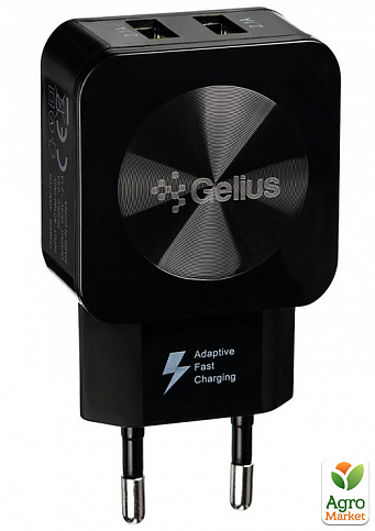 Сетевое зарядное устройство Gelius Ultra Prime GU-HC02 2USB 2.1A Black