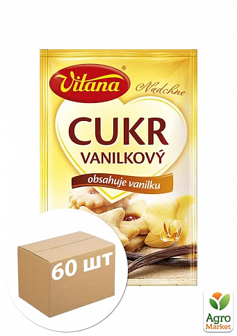 Цукрова пудра (з натуральною ваніллю) ТМ "Vitana" 10г упаковка 60шт