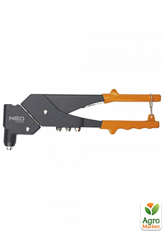 Заклепочник для заклепок стальных и алюминиевых 2.4, 3.2, 4.0, 4.8 мм ТМ NEO Tools 18-1022