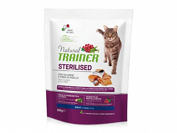 Trainer Natural Cat Adult Sterilized Cухой корм для стерилизованных кошек c лососем  300 г (2305280)