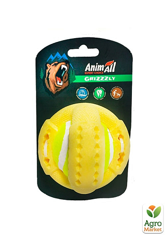 ЭнимАлл GrizZzly Игрушка для собак мяч теннисный S (0196660)