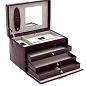 Ящик для драгоценностей Friedrich Lederwaren Classico пурпурный, крокодил (23236-56) купить