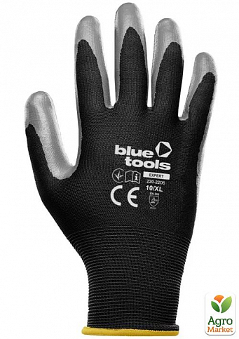 Перчатки с нитриловым покрытием BLUETOOLS Expert OILGRIP (12 пар, XL) (220-2206-10)