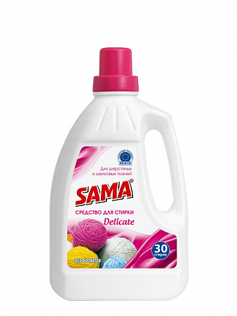 Засіб для прання "SAMA" "Delicate" для вовняних та шовкових тканин 1,5 кг