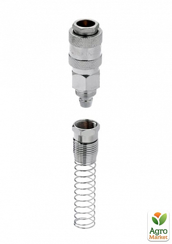 Быстроразъемное соединение с пружиной для спиральных и прямых шлангов 8х12 мм INTERTOOL PT-1832