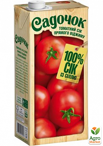 Сік томатний із сіллю (прямого віджиму) ТМ "Садочок" 0,95л упаковка 12шт - фото 2
